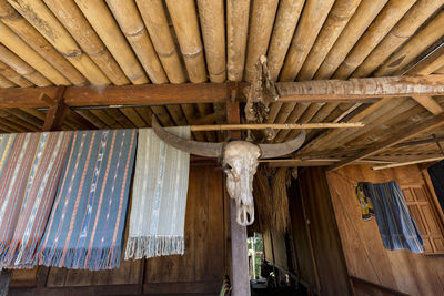 Low angle view of ceiling of building