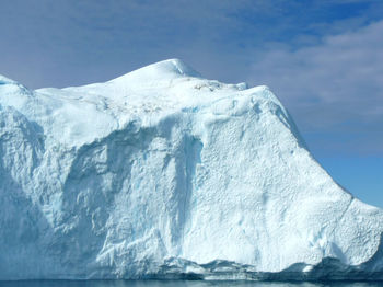 Scenic view of snow against sky