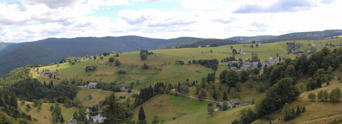 Panoramic view of landscape against sky