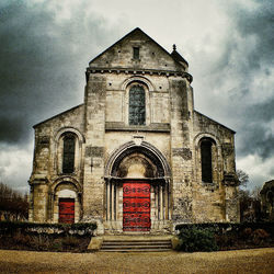 Low angle view of church against sky