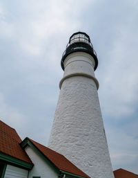 Closeup of portland lighthouse