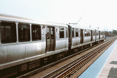 Train on railroad station