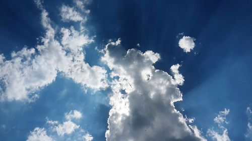 Low angle view of clouds in sky