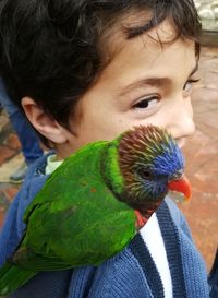 Close-up of a boy