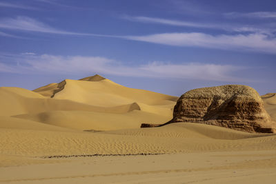 Scenic view of desert against sky