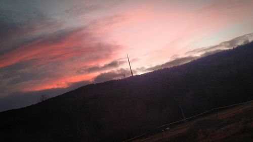 Scenic view of landscape against sky during sunset