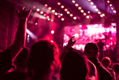 Group of people at music concert