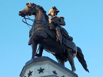 Low angle view of statue