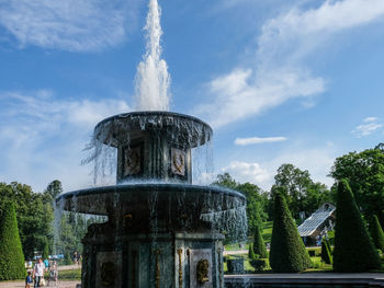 Fountain against sky