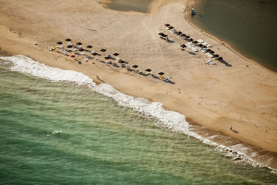 Aerial view of a beach in brazil maceio