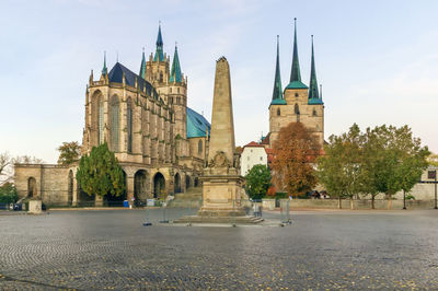 Erfurt cathedral and severikirche church, germany. 