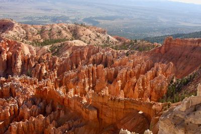 High angle view of rock formations