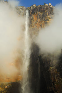 Low angle view of angel falls