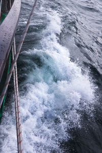 Close-up of waves in sea