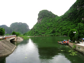 Scenic view of river against sky