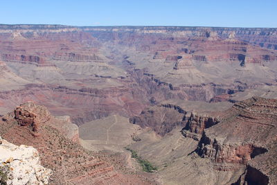 High angle view of rock formations