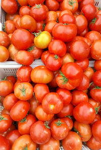 Full frame shot of oranges at market