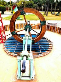 Bicycle parked in park