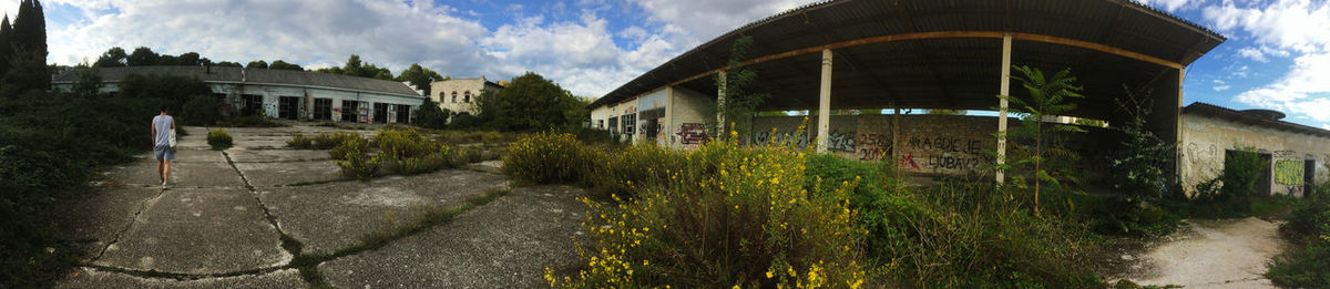 Panoramic view of building against sky