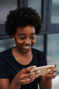 Young man using mobile phone