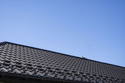 Low angle view of building against clear sky