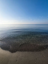 Wide view of quiet sand beach