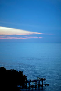 Scenic view of sea against sky at sunset