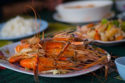 Close-up of food in plate