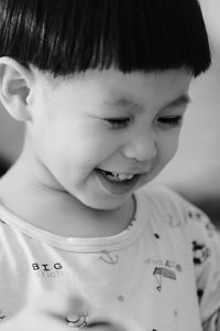 Close-up of smiling girl