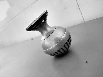 High angle view of electric on table