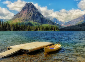 Scenic view of calm lake