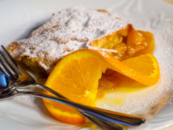 Close-up of dessert in plate