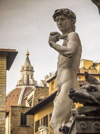 Low angle view of statue