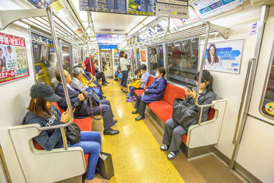 People sitting in train