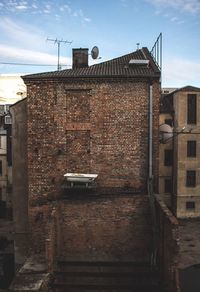 Surreal exterior wall of an old building