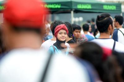 Portrait of people at music concert