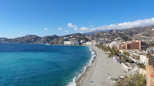 High angle view of sea against sky