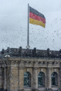 Rain drops on glass window