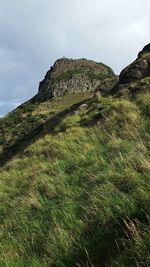 Low angle view of mountain against sky