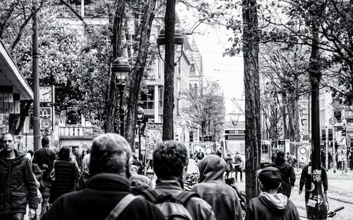 People walking in city