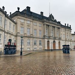 Low angle view of historic building