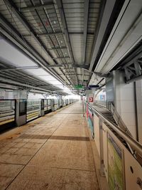 Train at railroad station platform