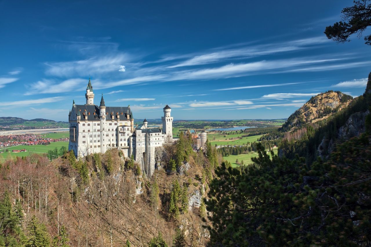 architecture, sky, history, built structure, the past, building, building exterior, cloud - sky, nature, old, plant, tree, castle, no people, ancient, land, day, mountain, landscape, beauty in nature, outdoors