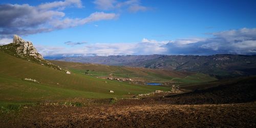 Scenic view of landscape against sky