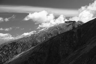 Low angle view of mountain against sky