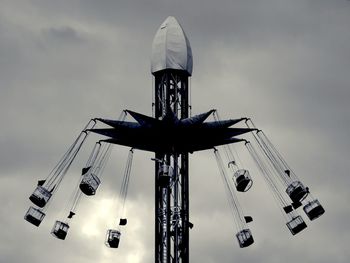 Low angle view of ferris wheel against sky