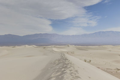 Scenic view of desert against sky