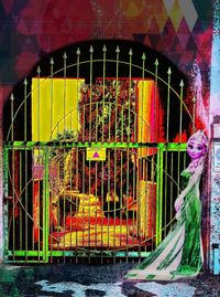 Multi colored built structure