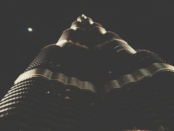 Low angle view of illuminated building