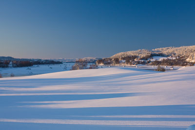 Scenic view of snow covered landscape